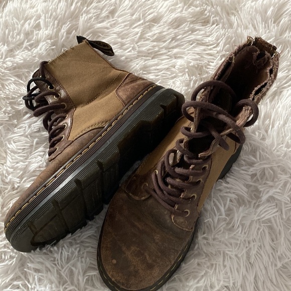 Dr Marten canvas and leather lace up boots - Picture 7 of 13
